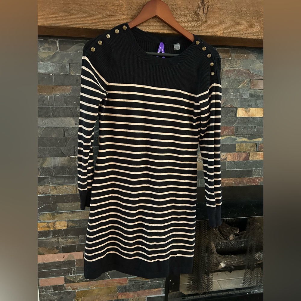 Seraphine Maternity Nursing Striped Sweater Dress - size 4